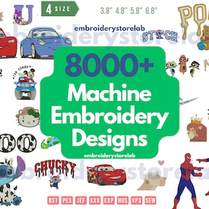 8000+ Ready MEGA embroidery files package, Embroidery Design bundle, Pes, Dst, Jef, Vp3