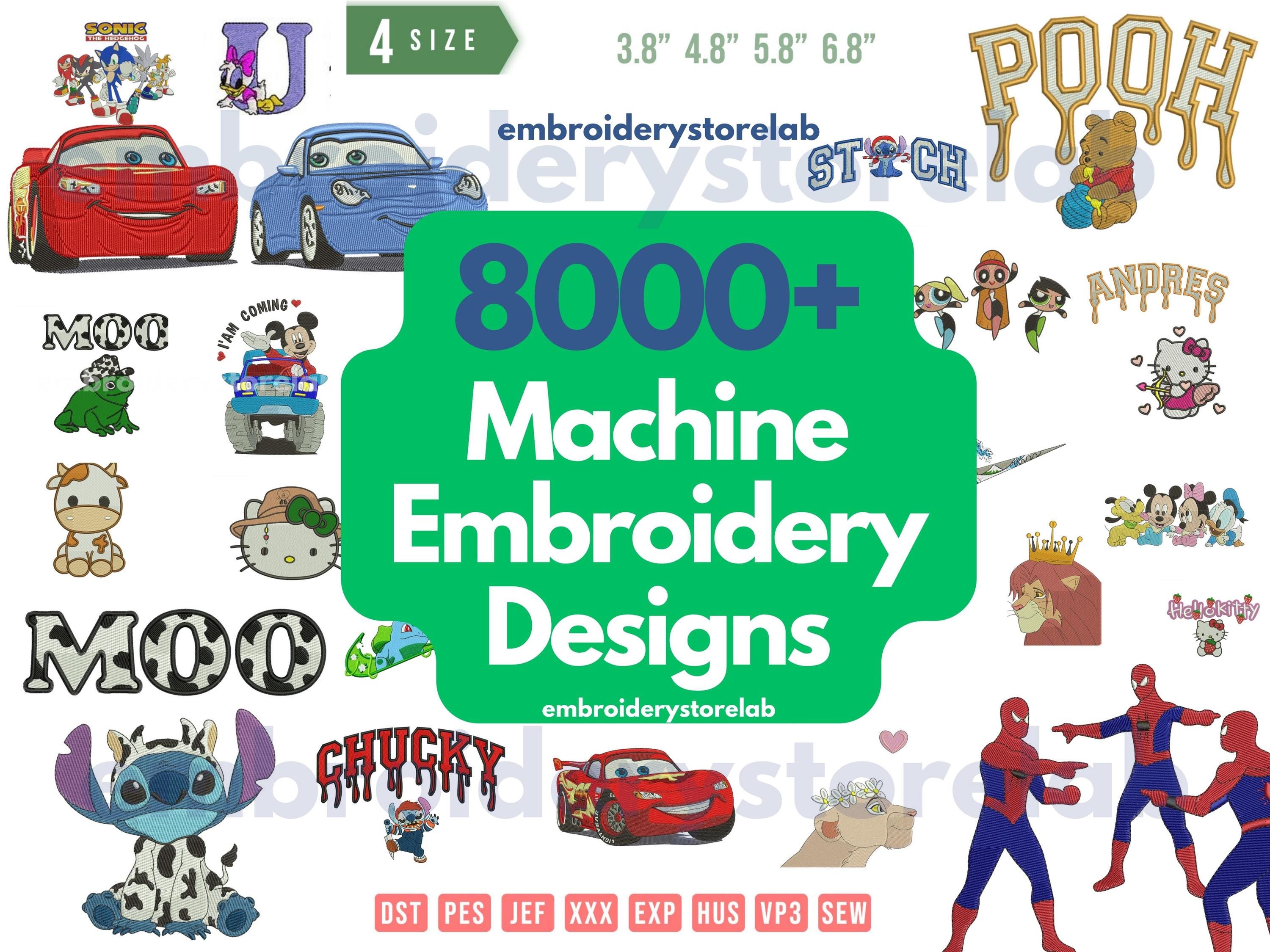 8000+ Ready MEGA embroidery files package, Embroidery Design bundle, Pes, Dst, Jef, Vp3