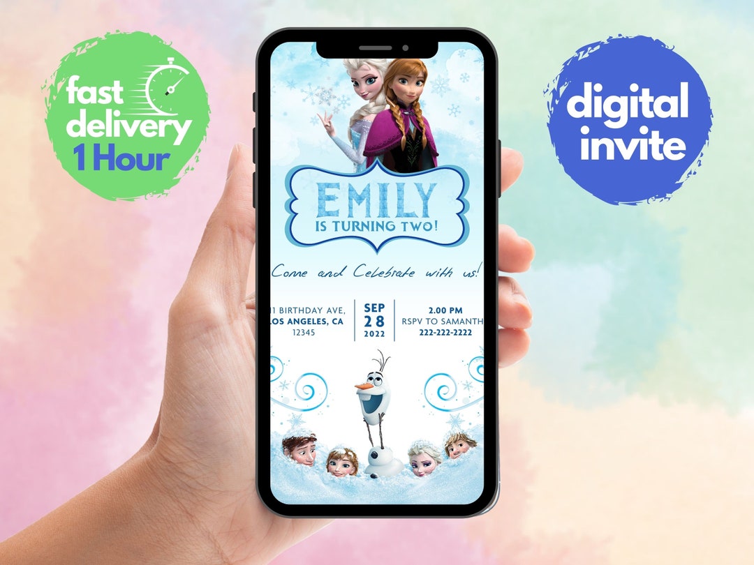 Buy Frozen Birthday Evite Elsa And Anna Birthday Party Smartphone 