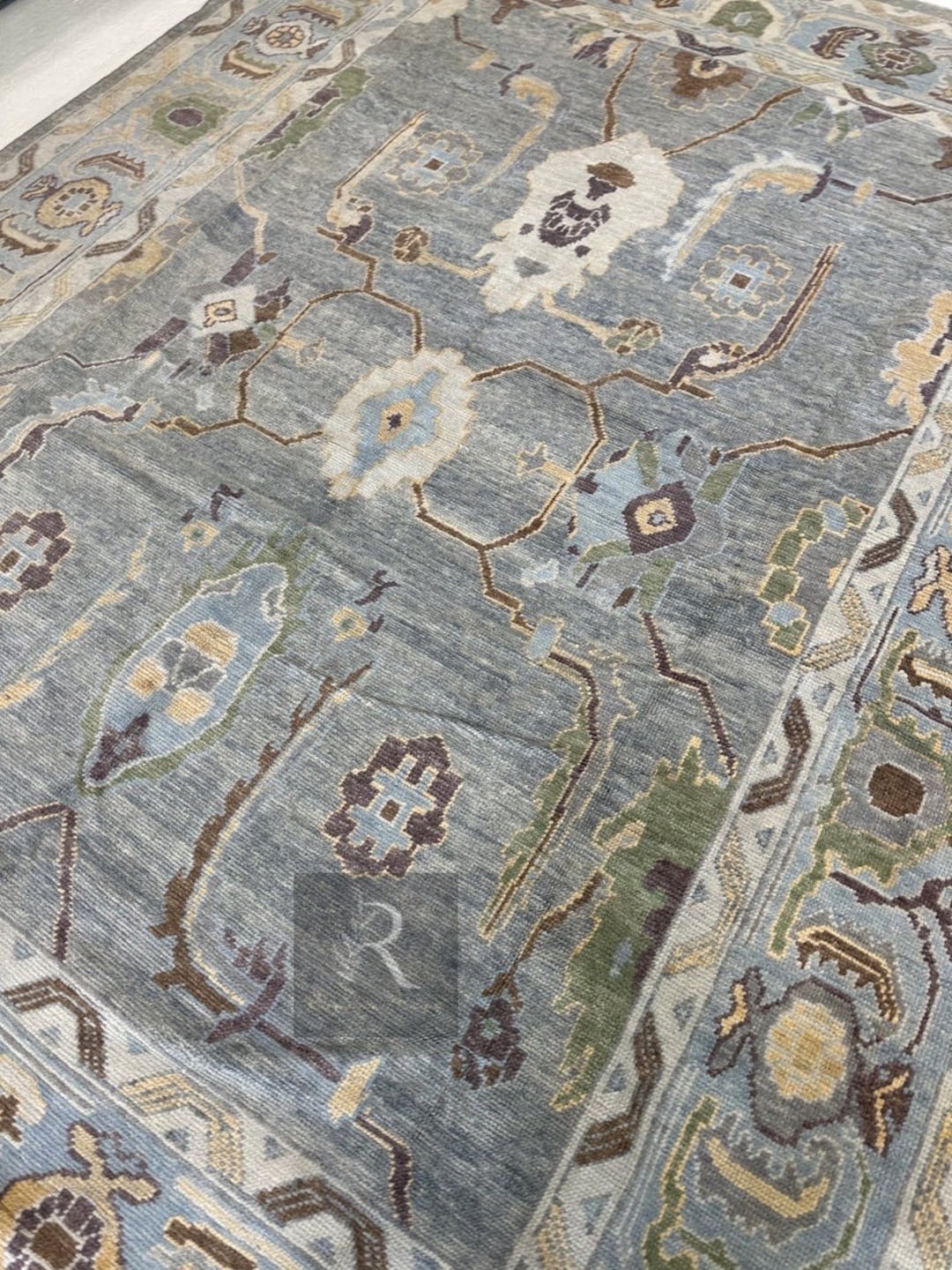 Pushak Rug Oushak Rug 8x10 Vintage Turkish Hand Knotted Antique Natural Large Area ...