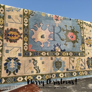 blue oushak rug
