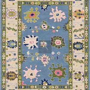 9x12 pink oushak rug