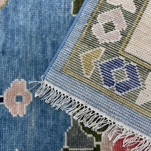 hand knotted oushak rug