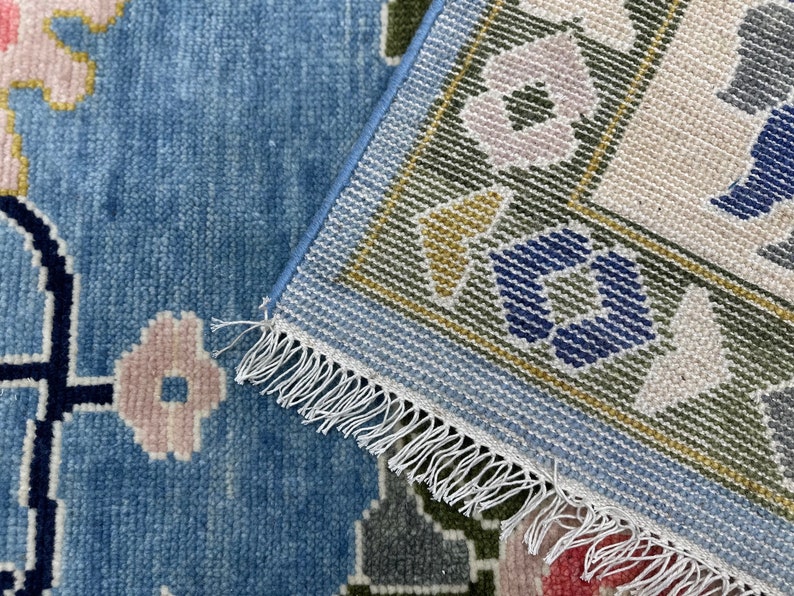 hand knotted oushak rug