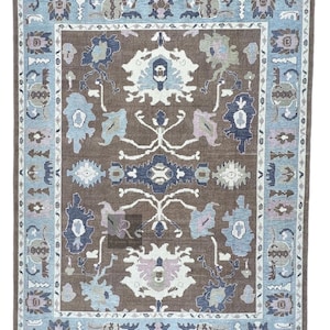 8x10 grey oushak rug