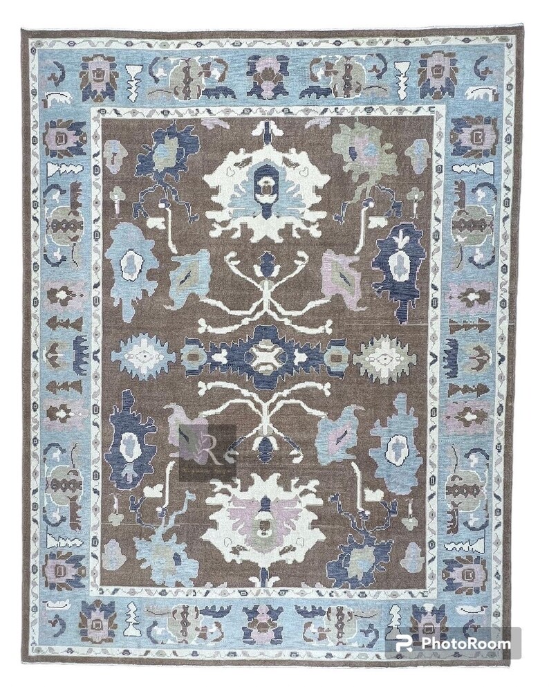 8x10 grey oushak rug