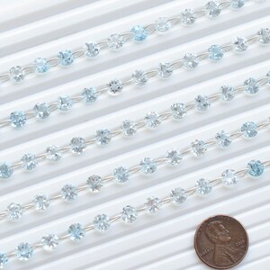 20 Pieces Blue Topaz Round Cut Stone Natural Gemstone Beads | 6x6x4 MM | Topaz for Jewelry Making | Gemstone Supplies