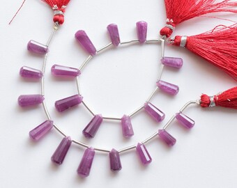 10 pezzi rubino naturale non trattato perline sfaccettate per gioielli