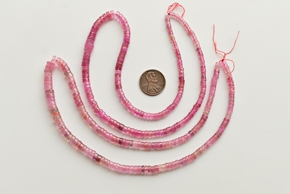 16 Inches Ruby Glass Filled Smooth Tyre Beads Natural Gemstone For Jewelry Making | Ruby For Jewelry Making | DIY Jewelry