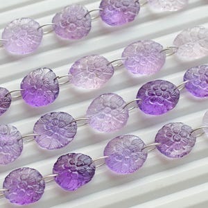 10 Pieces Amethyst Uneven Floral Carved Beads Natural Gemstone | Amethyst For Jewelry Making | 17x13x6.5 to 12x10.5x4 MM