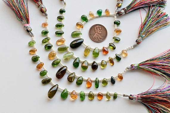 14 Pieces Multi Tourmaline Smooth Mix Tumble Beads Natural Gemstone | Tourmaline for Jewelry Making | 15x8x5 to 6x5x3 MM