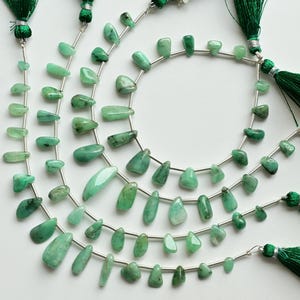 16 Pieces Emerald Uneven Tumble Smooth Beads Natural Gemstone | Emerald for Jewelry Making | 21x7x6 to 7x4x3 MM
