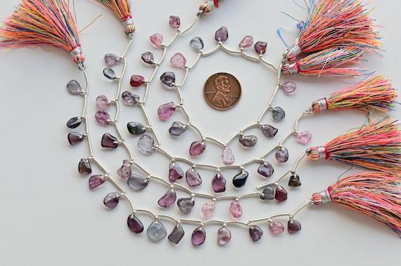 14 Pieces Multi Spinel Smooth Uncut Chips Beads Natural Gemstone | Spinel for Jewelry Making | DIY Jewelry | 12x9x4 to 6x6x2 MM