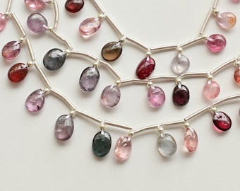 14 Stück Multi Spinell Mix Glatte Cabochon Perlen Natürlicher Edelstein | Spinell für die Schmuckherstellung | 10x7x4 bis 6x6x3 MM