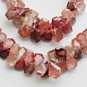 4 Inches Andesine Geometrical Step Cut Faceted Beads Natural Gemstone | Andesine for Jewelry Making | 12x8x5 to 7x6x3 MM