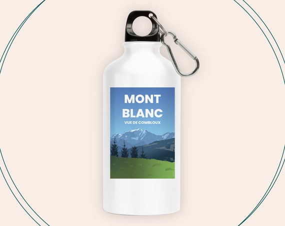 Mont-blanc Illustrated on a Small Water Bottle Reusable 