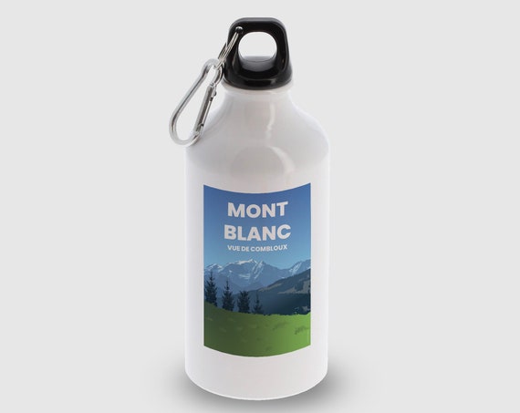 Mont-blanc Illustrated on a Small Water Bottle Reusable 