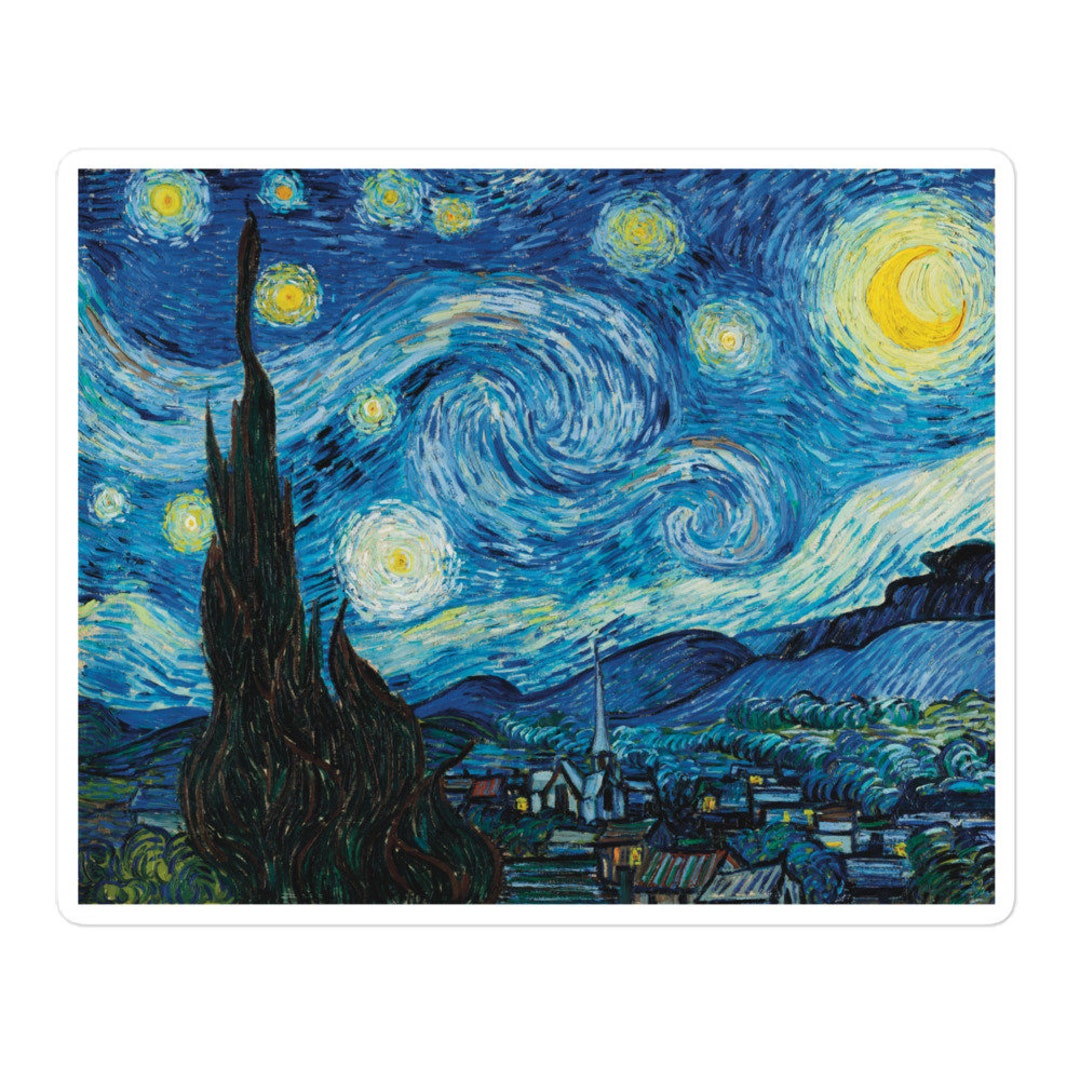 Sticker | Vincent Van Gogh the Starry Night - Etsy