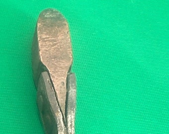 Antique Blacksmiths 2lb soldering/brazing iron with solid copper head and original wooden handle.