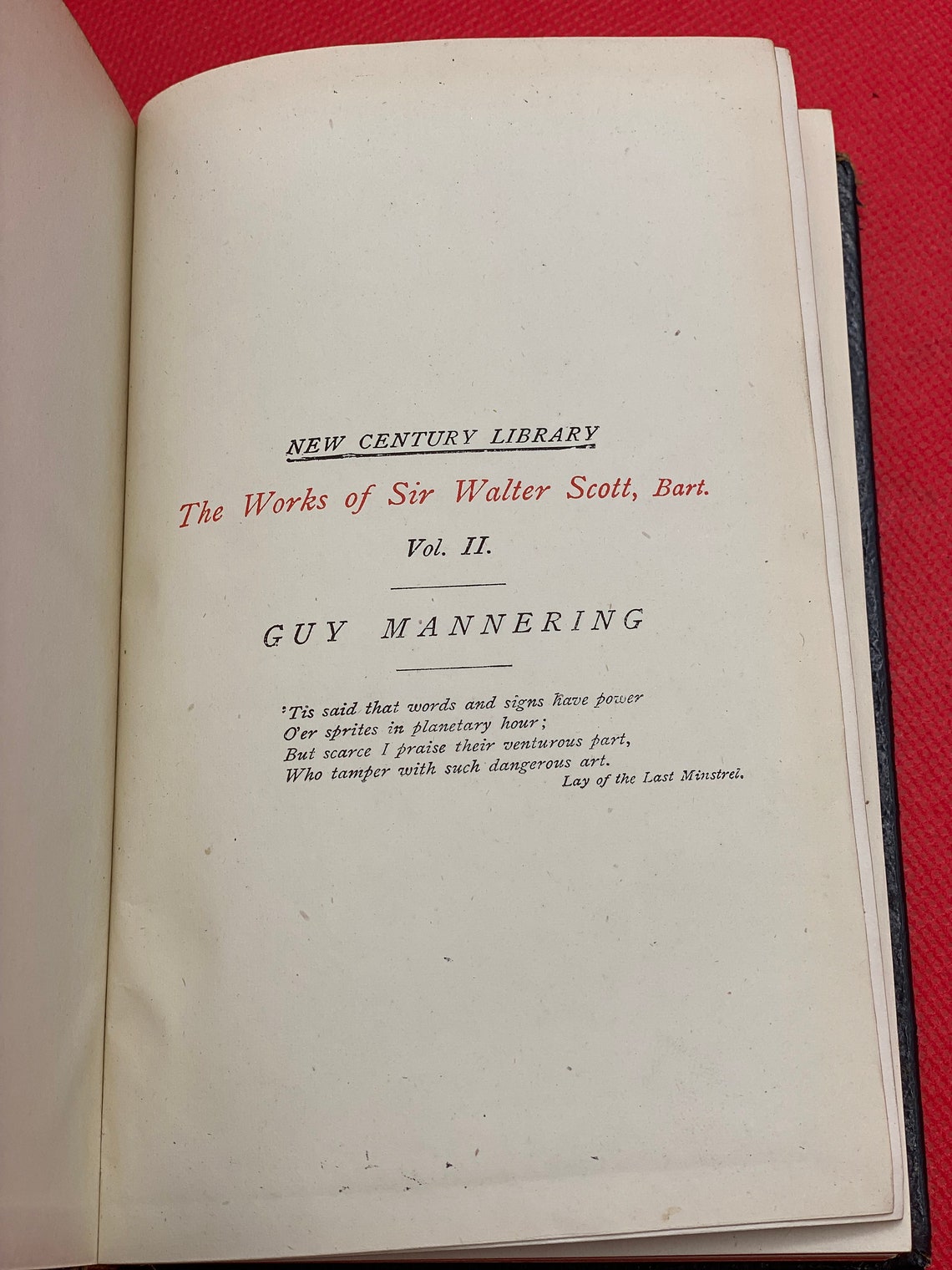 Antique 'Guy Mannering' Book, 1903 Sir Walter Scott Publication, photo 3 of 5