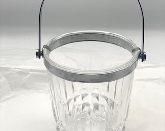 Vintage Cristal d'Arques Ice Bucket, 1960s French Barware