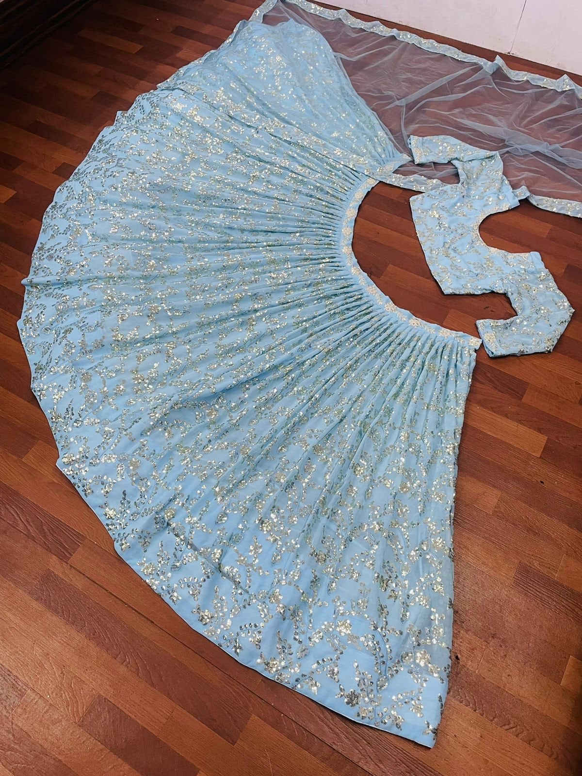 Neeru's Womens Model Fabric Ghagra Set (Royal Blue) in Cuttack at best  price by Krishna Fashion Designer Studio - Justdial