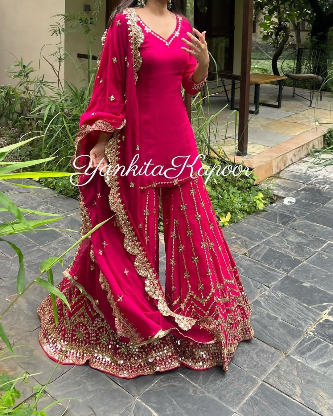 pink punjabi dress