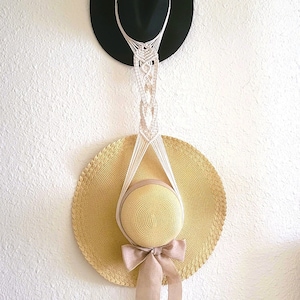 Macrame Hat Hanger, Hat Storage, Hat Rack for Wall, Boho Hat Hanger, Boho Home Decor, Gifts for Her, Gifts for Him, Christmas Gifts