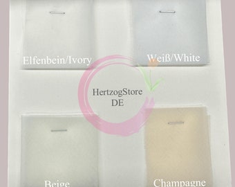 Schleierfarbe Elfenbein Weiß Beige Champagne