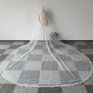 Pearl rhinestones bridal veil. Elegant wedding veil with pearls and rhinestones. Minimalist church veil. One tier veil