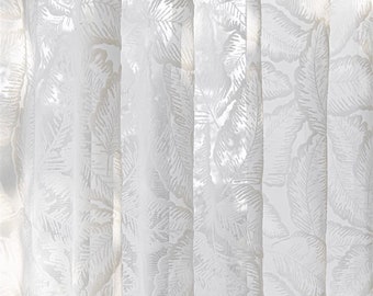 Elegant French curtain. Light luxurious romantic curtain. Handmade One Piece Window Curtain for Living Room. Transparent curtain