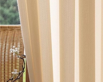 2024 ears of corn pattern room curtain made of cotton and polyester. Country house opaque decorative curtain. Handmade living room curtain.