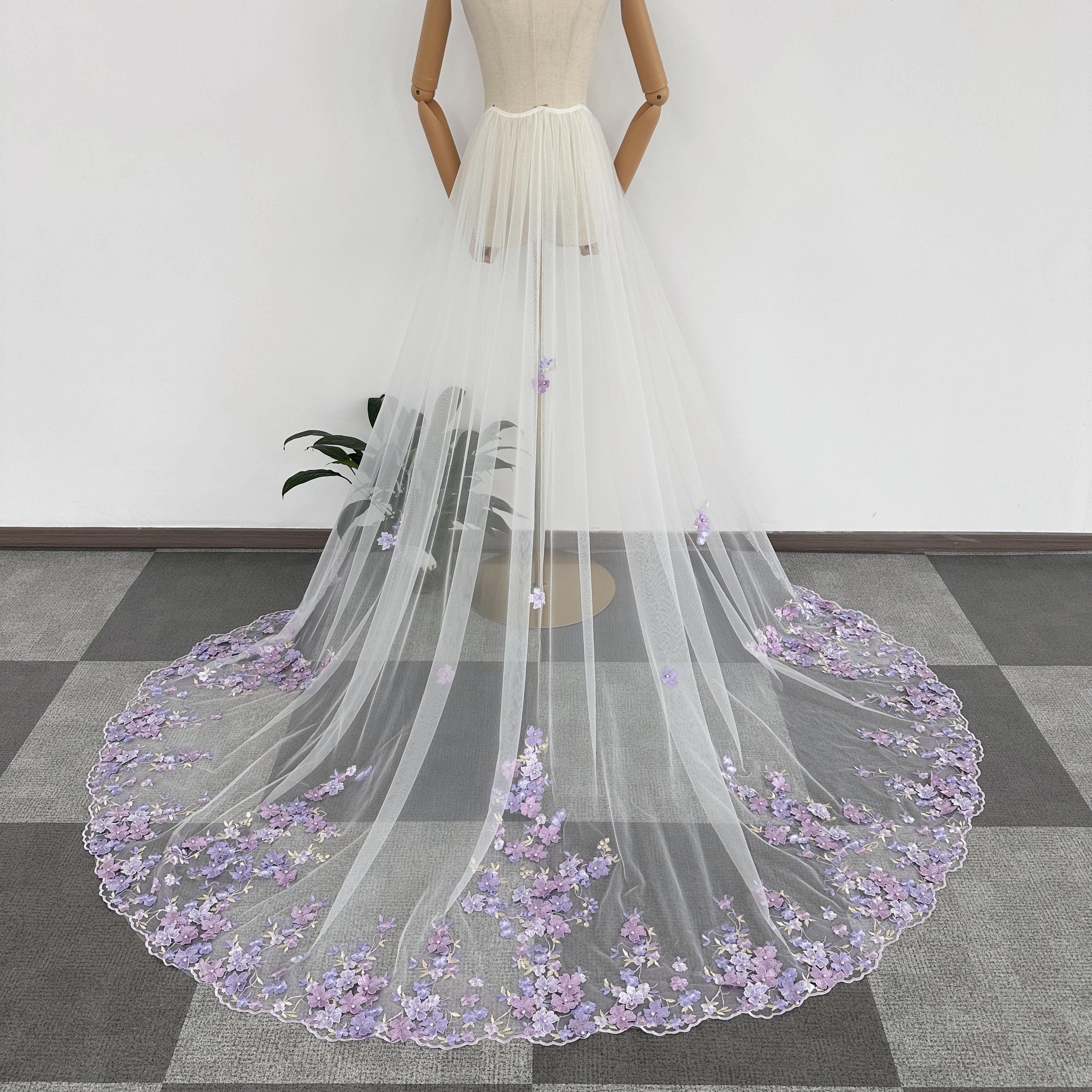 OZLCUA Abnehmbarer Braut Schleppe & Überrock - Weiß/Elfenbein Petticoat Größe M