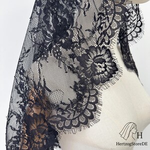 Mantille en dentelle noire, voile de mariée bohème fleuri avec peigne, voile de mariée espagnol, voile vintage religieux pour la mariée image 7