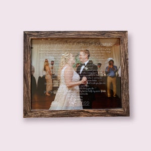 First Dance Lyrics Engraved - Brown Frame