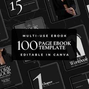 Modèle de livre électronique Modèle de cahier d'exercices de coaching modifiable Modèle canva Modèle de magazine de luxe avec aimant pour plomb