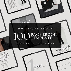 Ebook Template | Editable Coaching Workbook Template | eBook Canva Template | Course Guide Lead Magnet | Minimal Magazine Template