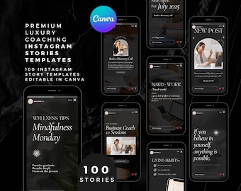 Coaching Instagram Story Templates Coaching Digital Marketing Instagram Templates Social Media Manager Template Dark IG Stories Templates