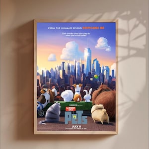 The Secret Life Of Pets Movie Poster Animated Comedy Wall Art