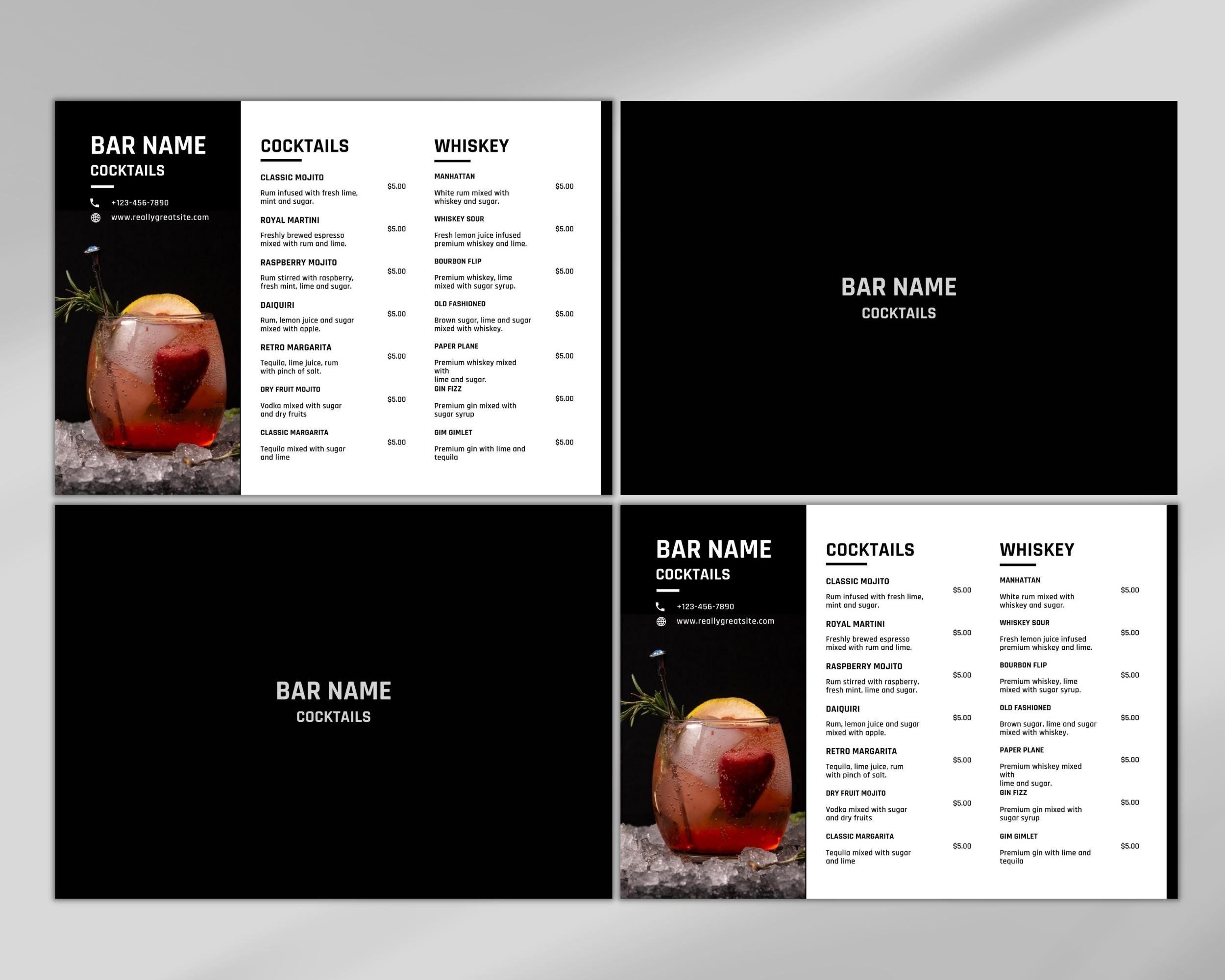 Cocktail Menu Template Editable Drink Menu Template Restaurant Cocktail Menu Template Editable Drink Menu Template Restaurant