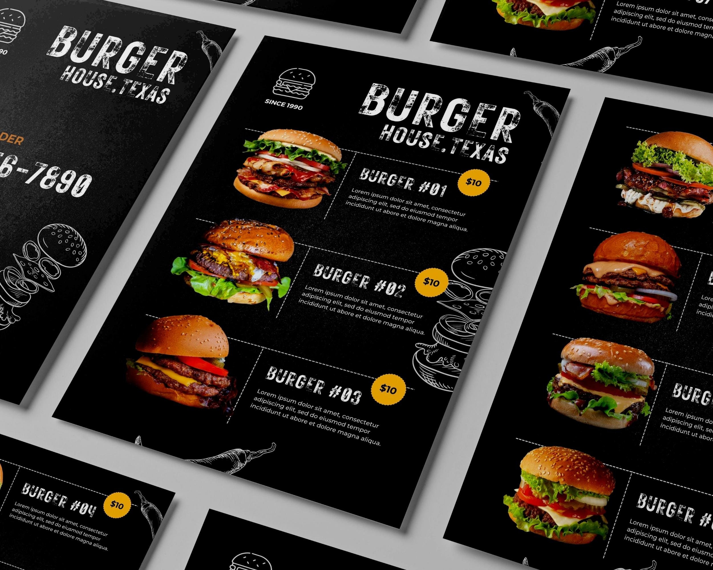 Burger Menu Template Editable Fast Food Menu Template Food Menu burger-menu-template-editable-fast-food-menu-template-food-menu