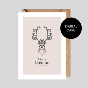 DESCARGA INSTANTÁNEA Tarjeta imprimible de Feliz Navidad, Tarjeta Vintage de Feliz Navidad, Tarjetas de Navidad Imprimibles, Postal de Feliz Navidad