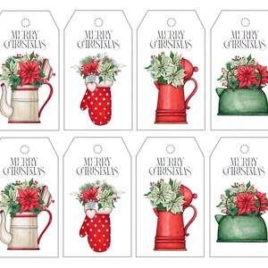 Christmas Gift Tags Printable Gift Tags, DIY Gift Tag, Christmas Tags Animals, Vintage Watercolor Christmas Gift Tag, Gift Tags, Gift Labels