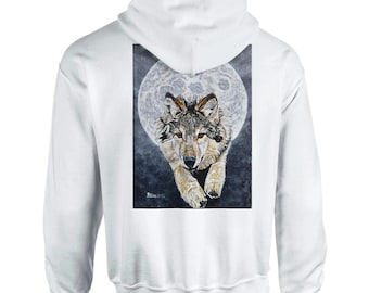 Full Moon wolf Classic Unisex Pullover Hoodie | Gildan® 18500