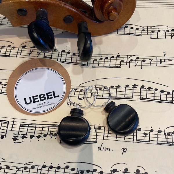 Geigen Ohrringe „ Stradivari“ Schmuck für Geiger und Musiker aus Geigenwirbeln, Geschenk Musiker, Geschenk für Geiger, Violinwirbel