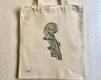 Cello bag, personalizable fabric bag cello, music bag, gift for cello player, hipster totebag cellist