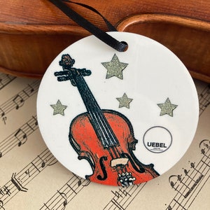 Violine Geige ChristbaumSchmuck, Cello Weihnachtsgeschenk Geschenk für Musiker, Streichinstrument, Geschenkanhänger, Weihnachten, Tannenbaum
