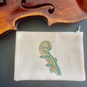 Personalized accessory bag for cello player, gift for cellist cello teacher, wallet cello lessons, pencil case music