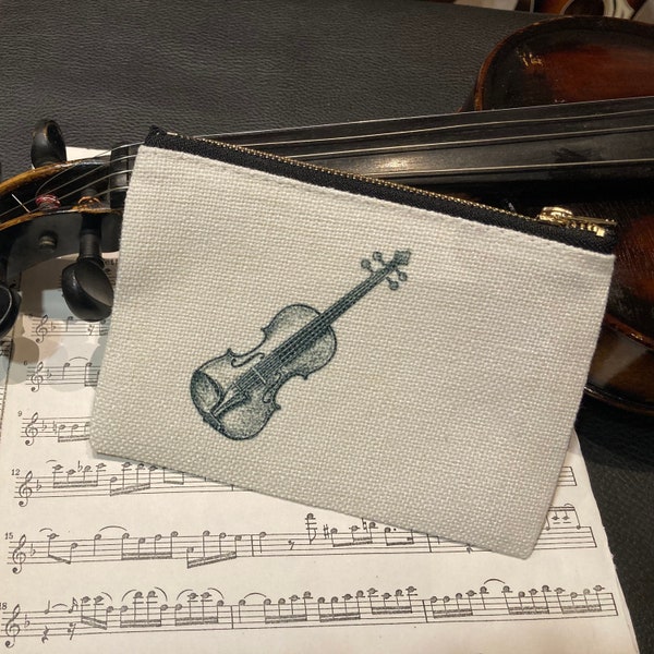 Bag for violin player, gift for violinist with name, violin wallet, violin accessories customizable, violin case, violin teacher