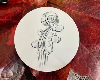 Dessous de verre pour violoncelle, tasses et verres, décoration de table musicale, cadeau pour violoncelliste